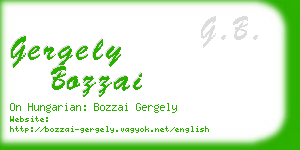gergely bozzai business card
